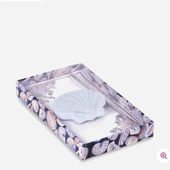 Vera Bradley Desk Notes With Pen Morning Shells NWT - Picture 2 of 3